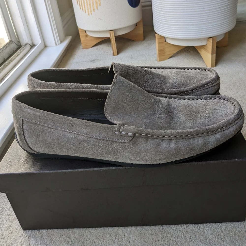 BNIB A.TestoniMen's Suede Moc Toe Drivers - size 10